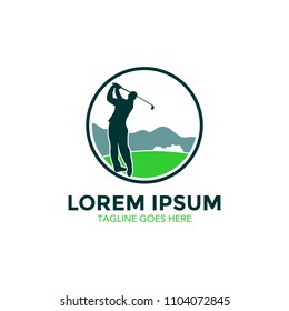 unique golf logo vector illustration design. icon