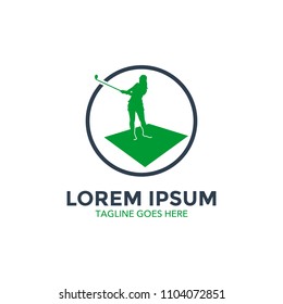 unique golf logo vector illustration design. icon