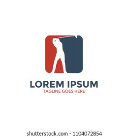 unique golf logo vector illustration design. icon