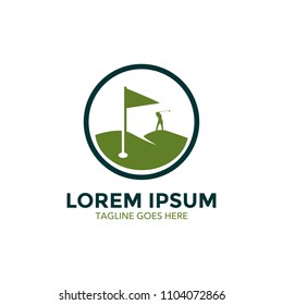 unique golf logo vector illustration design. icon