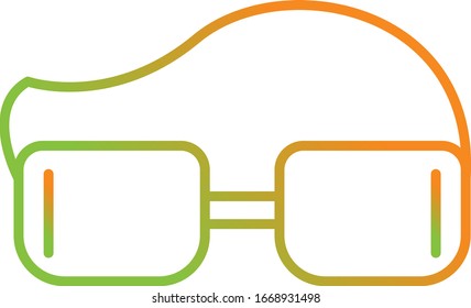 Unique Googles Vector Line Icon