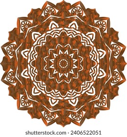 Einzigartiges und wunderschönes, farbenprächtiges Interieur Mandala Icon Design und Illustrator