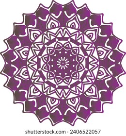 Diseño de iconos de Mandala y un ilustrador de color único y magnífico