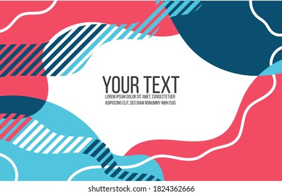 Unique gradient background,shapes and geometric elements in memphis style.Abstract design cards perfect for prints,flyers,banners,invitations,special offer and more.