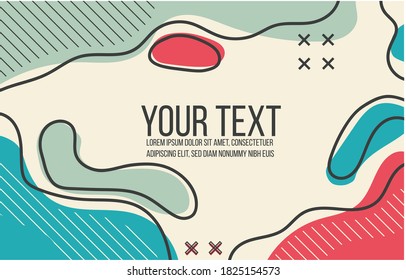 Unique gradient background,shapes and geometric elements in memphis style.Abstract design cards perfect for prints,flyers,banners,invitations,special offer and more