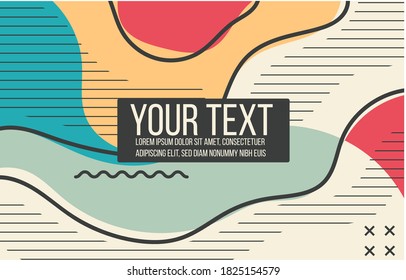 Unique gradient background,shapes and geometric elements in memphis style.Abstract design cards perfect for prints,flyers,banners,invitations,special offer and more