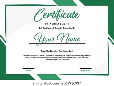 Unique Gradient Certificate Template Free Vector