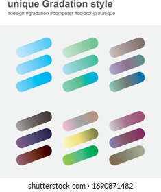 Colección de chips de color de degradado único