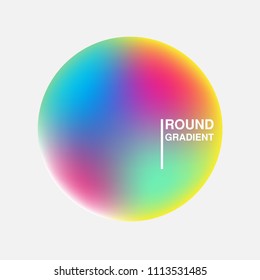 Unique gradient mesh orbs with mixed colors. Flowing sphere with wave or dynamic blur effect. Round gradient. Vector illustration EPS 10.
