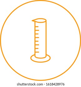 Unique Graduated Cylinder Vector Line Icon