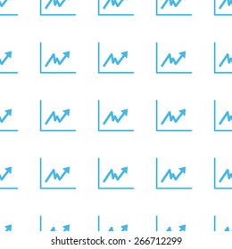 Unique Graph white and blue seamless pattern for web design. Vector symbol