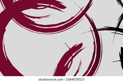 Unique graphic pattern with expressive maroon lines, perfect for creative backgrounds.