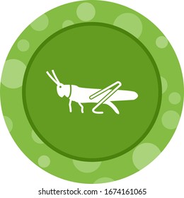 Unique grasshopper Glyph Vector Icon