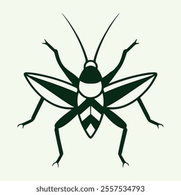 Unique grasshopper illustration for designs.