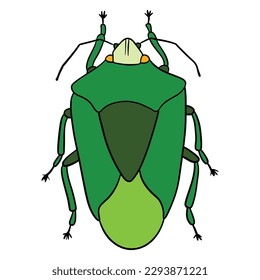 unique green beetle ,good for graphic design resources, posters, banners, templates, prints, coloring books and more.