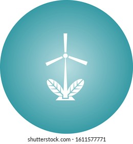 Unique Green Energy Vector Glyph Icon