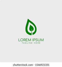 unique green leaf logo design