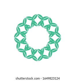 Unique Green Leaf Mandala Vector Design