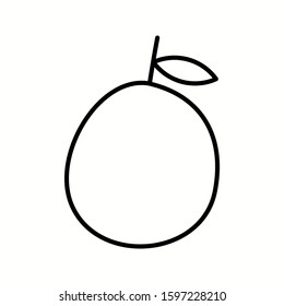 Unique Guava Vector Line Icon
