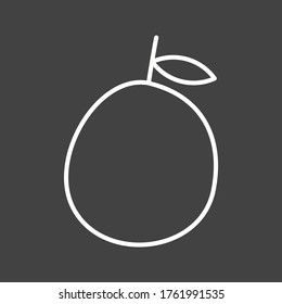 Unique Guava Vector Line Icon