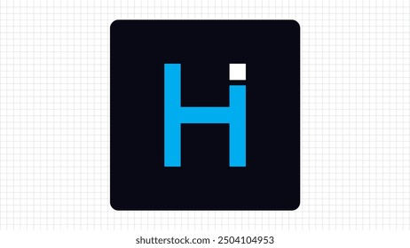 Unique H Letter Creative Typography Logo, Colorful H Letter Minimal Logo Sign, H Character Logo Symbol