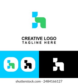 Unique H logo design for food or beverage business.