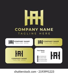 Unique HA Monogram Logo, suitable for any business with HA or AH initials.