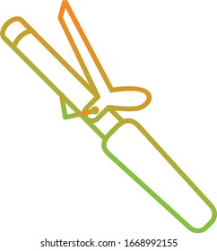 Unique Hair Roller Line Vector Icon