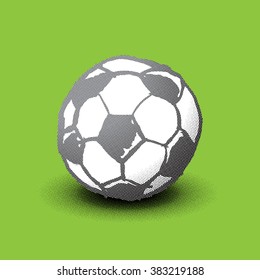 Unique halftone soccer ball, vector illustration