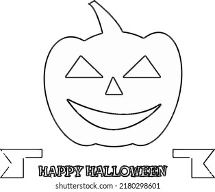 Unique Halloween Coloring VFector Illustration Pages