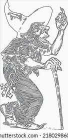 Unique Halloween Coloring VFector Illustration Pages