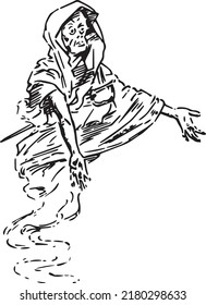 Unique Halloween Coloring VFector Illustration Pages