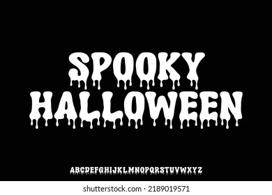 Unique halloween font vector with blood