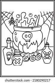 Unique Halloween Horror Pumpkin, Boo, Cat, Witch, Wolf, Character, Hat and More Element Vector Illustrations