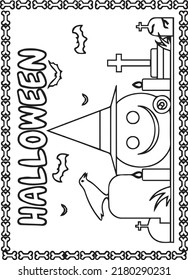 Unique Halloween Horror Pumpkin, Boo, Cat, Witch, Wolf, Character, Hat and More Element Vector Illustrations