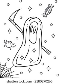 Unique Halloween Horror Pumpkin, Boo, Cat, Witch, Wolf, Character, Hat and More Element Vector Illustrations