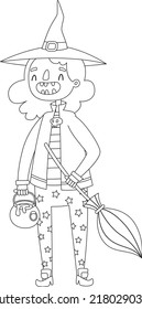 Unique Halloween Horror Pumpkin, Boo, Cat, Witch, Wolf, Character, Hat and More Element Vector Illustrations