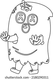 Unique Halloween Horror Pumpkin, Boo, Cat, Witch, Wolf, Character, Hat and More Element Vector Illustrations