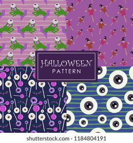 Unique halloween patterns set