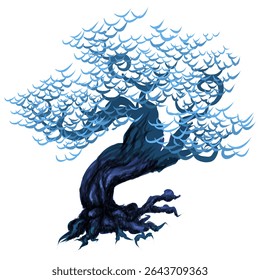 Unique Halloween tree design that gives a horror impression