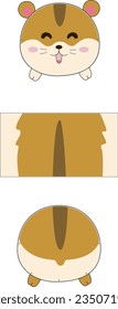 Estilo de círculo de ilustración de hámster único