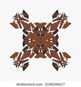 Unique hand art symmetrical beautiful mandala pattern vector good for decoration