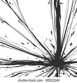 unique hand drawing black and white blot