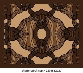 Unique hand drawn abstract vector floral background