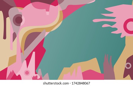 unique hand drawn background with a blend of various colors suitable for your background needs etc.