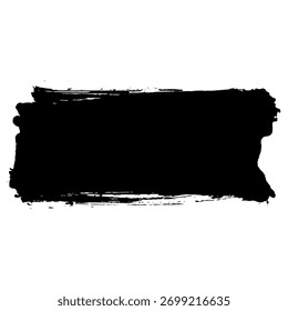 Unique hand drawn black ink brush strokes ideal for text backgrounds and designs.