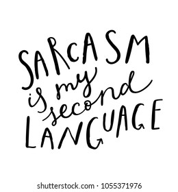 Unique hand drawn funny quote