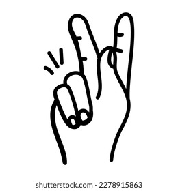 Un icono de mano único dibujado a mano