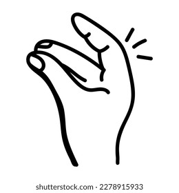 Un icono de mano único dibujado a mano