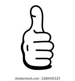 A unique hand drawn icon of hand